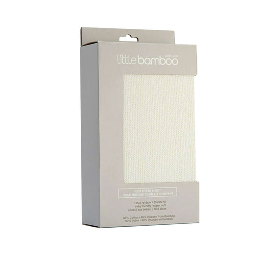 Little Bamboo Jersey Fitted Sheet Cot 135 x 77 x 19cm