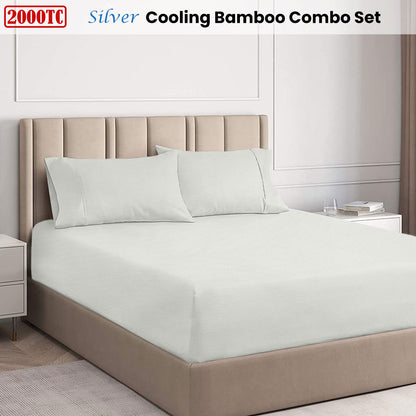 Ramesses 2000TC Cooling Bamboo Combo Set | King | Silver