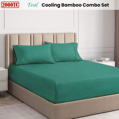 Ramesses 2000TC Cooling Bamboo Combo Set | Single | Teal