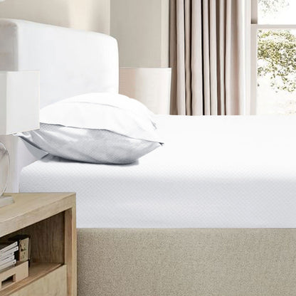 Ramesses 2000TC Bamboo Embossed Fitted Sheet Combo Set | King | White
