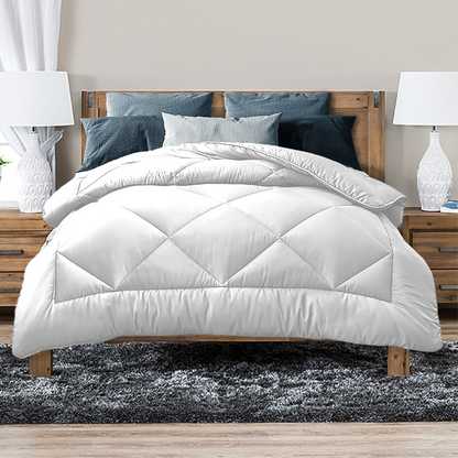 Luxor Bamboo Blend Quilt 400GSM | All Season | Super King | White