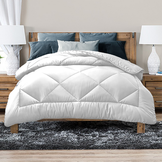 Luxor | Bamboo Blend Quilt | 400GSM | All Season | Super King | White