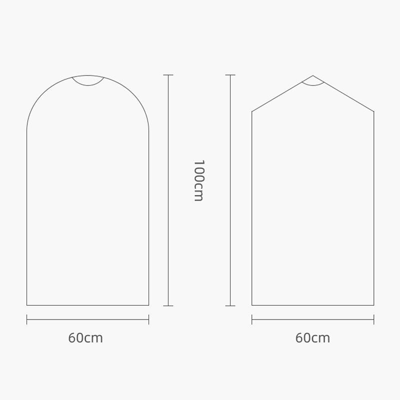 Disposable garment covers for dresses and coats