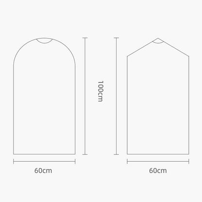 Disposable garment covers for dresses and coats