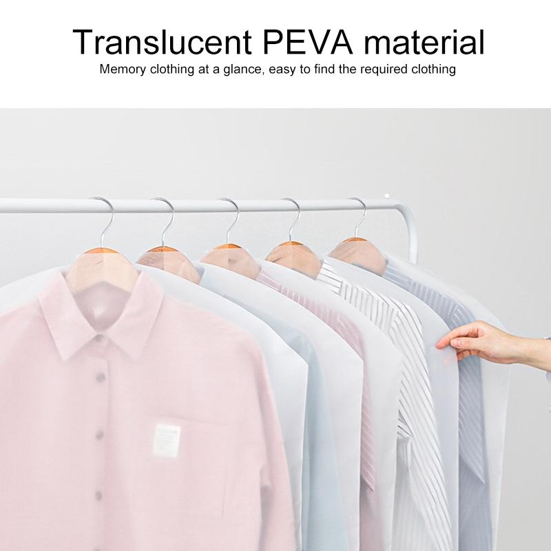 Transparent clothing dust bags for wardrobe storage