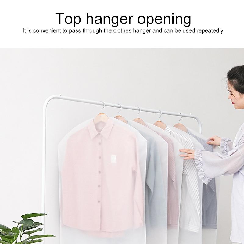 Clear disposable garment bags for retail and home use