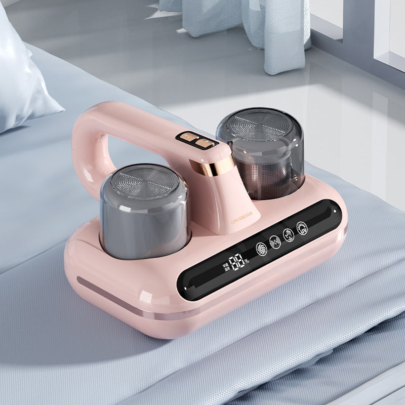 Wireless Dust Mite Vacuum I Pink I UV Sterilisation & Humidity Display I 10,000Pa