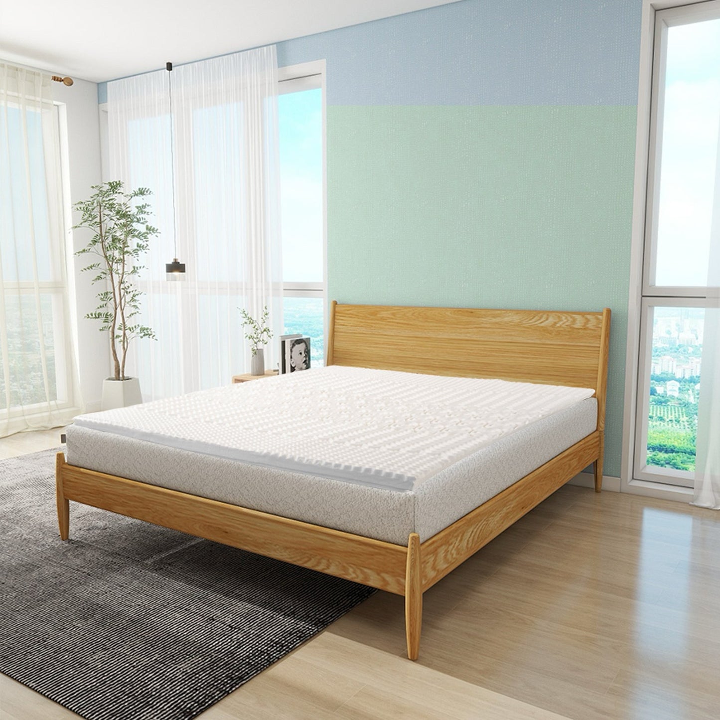 Memory Foam Mattress Topper | Bamboo Cover | 8cm | Double