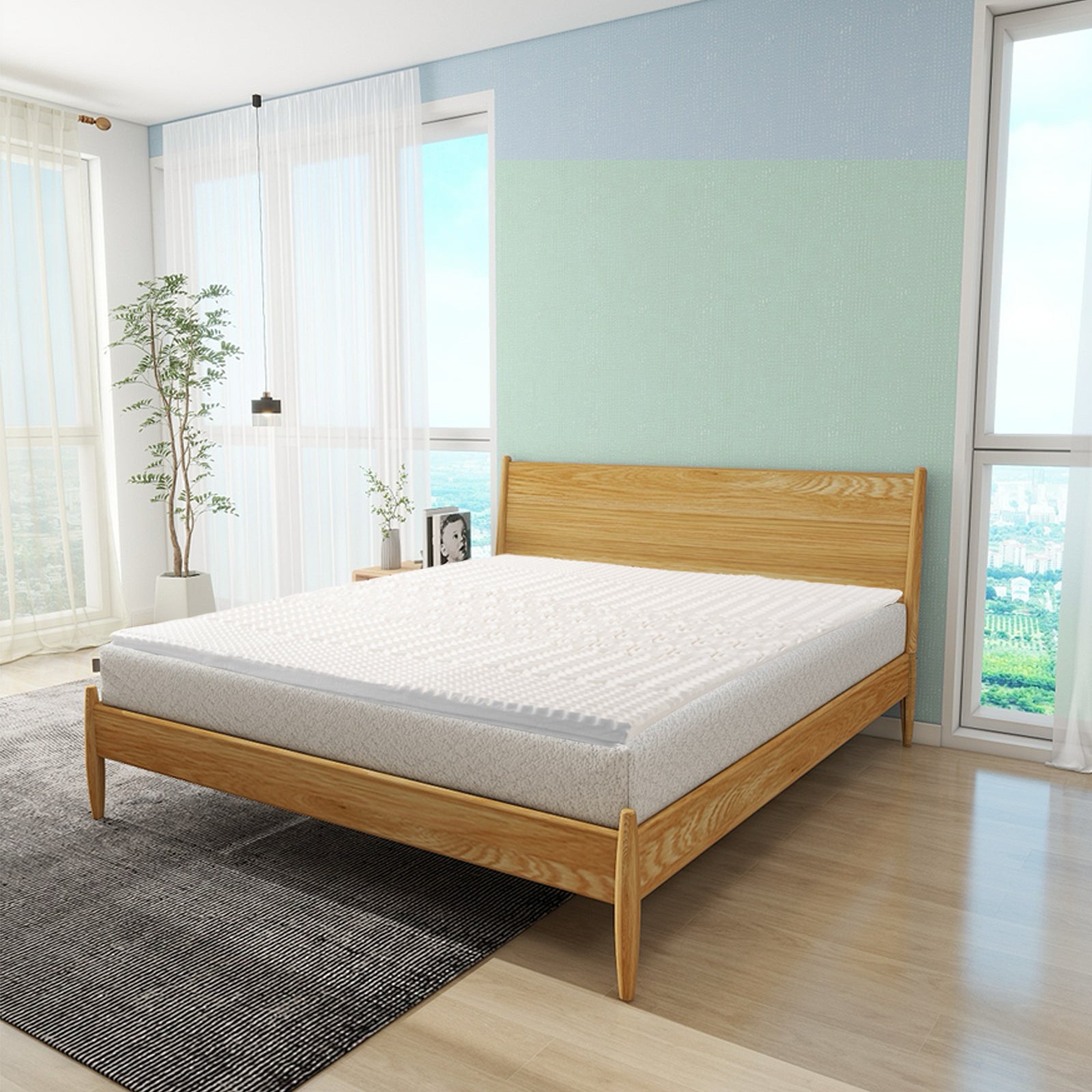 Memory Foam Mattress Topper | Bamboo Cover | 8cm | Double