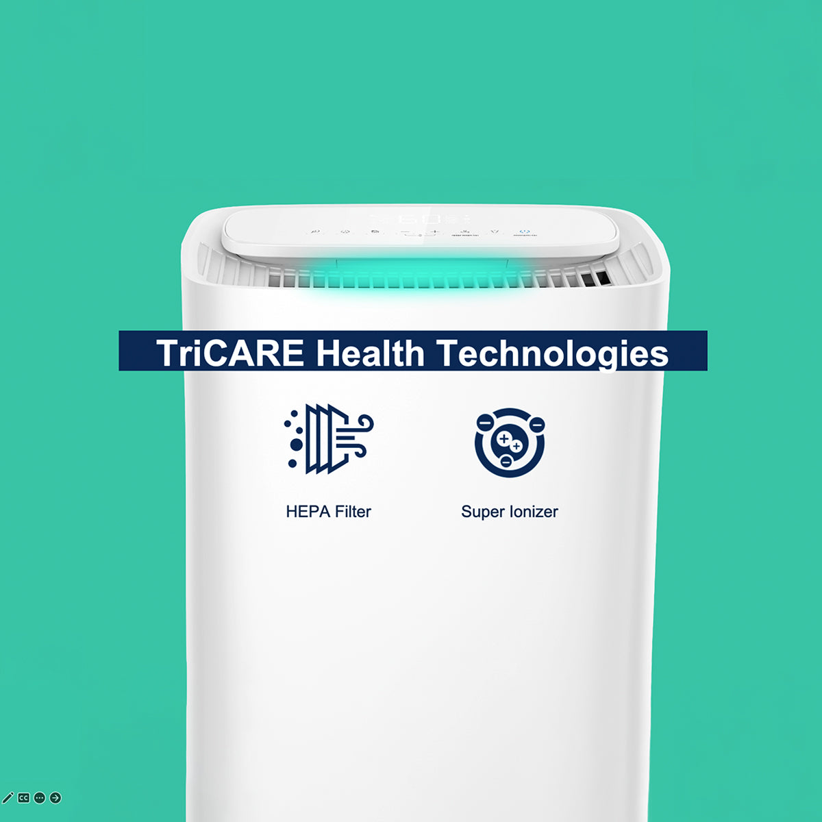 Smart WiFi controlled air purifier with dehumidifier