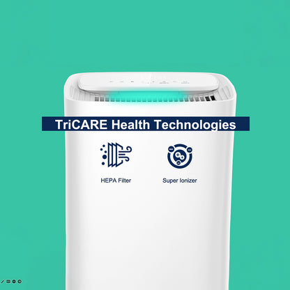 Smart WiFi controlled air purifier with dehumidifier