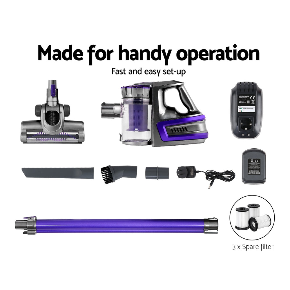 Devanti Cordless Stick Vacuum — Converts to Handheld, HEPA-Grade Filter | AU