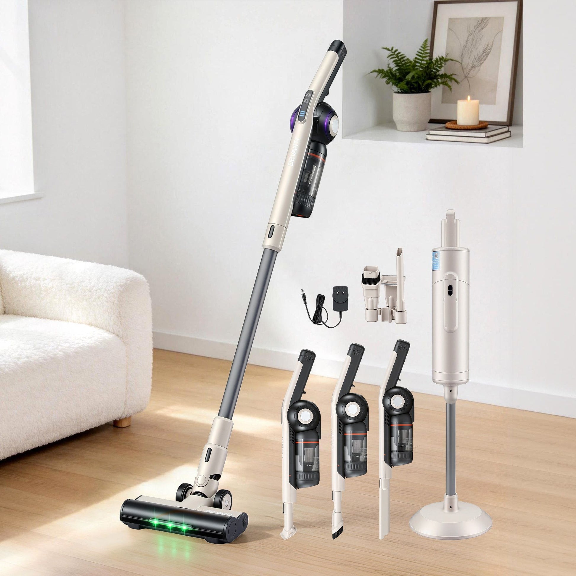 Devanti HEPA Vacuum with Auto-Empty Dust Station — 40-Min Runtime | AU