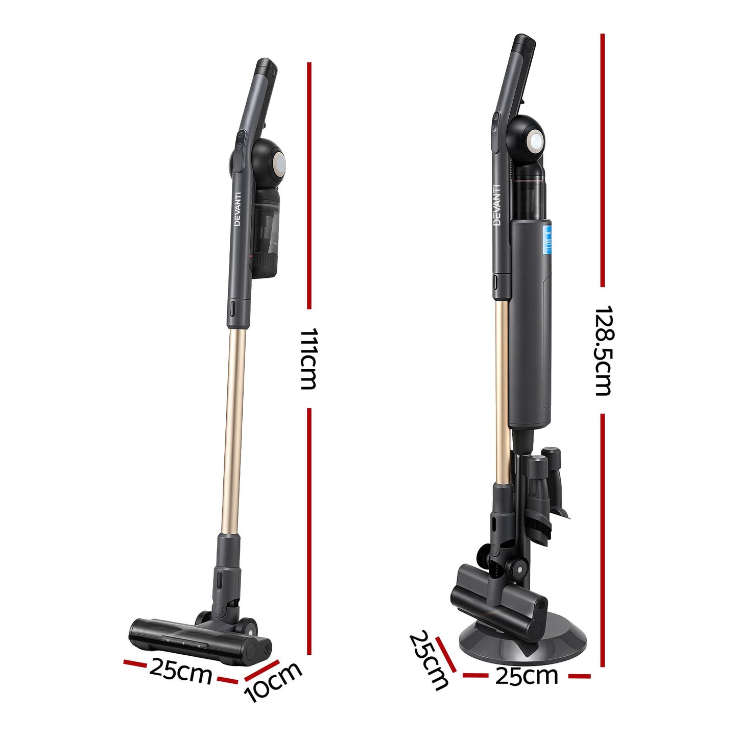 Devanti HEPA Vacuum with Auto-Empty Dust Station — 40-Min Runtime | AU