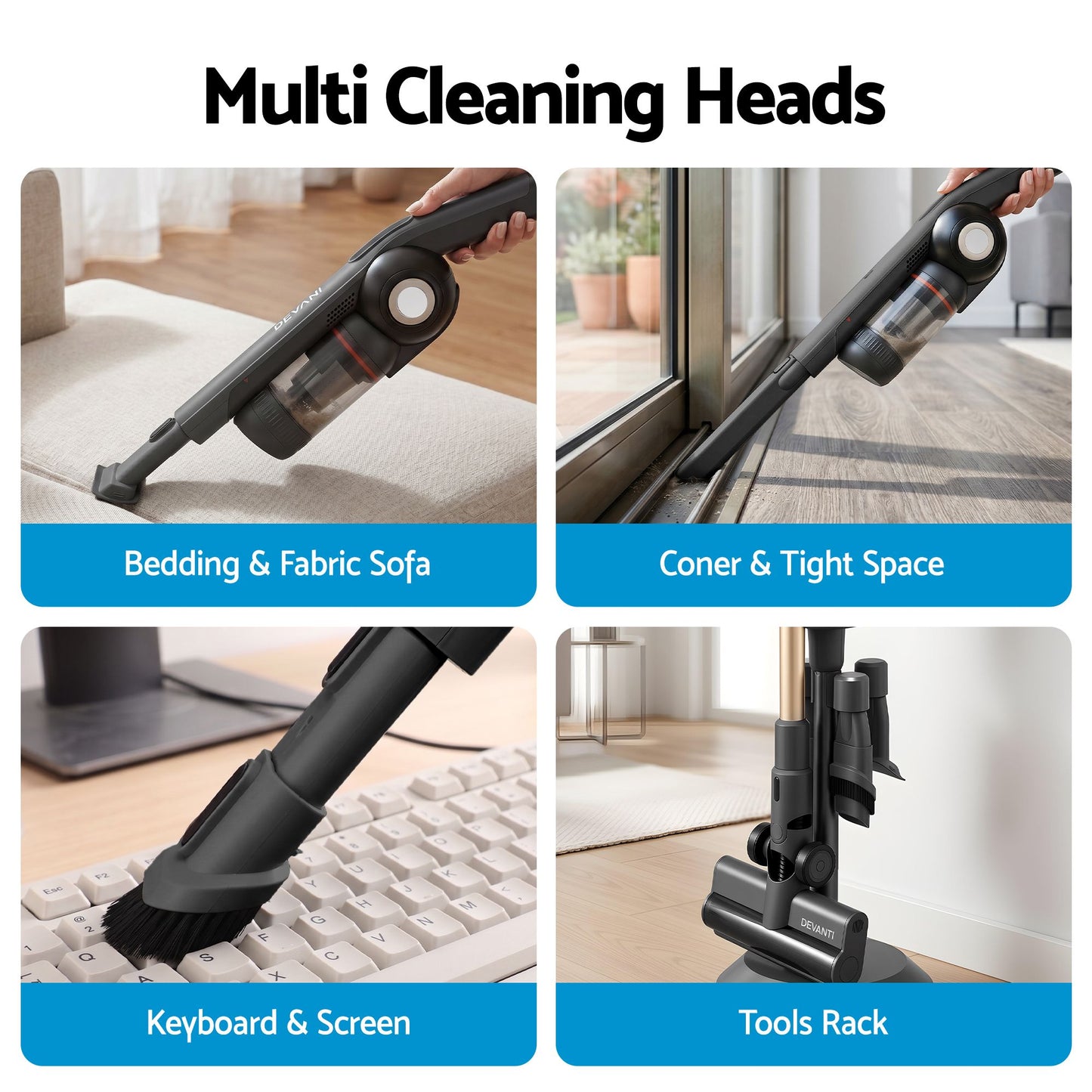 Devanti HEPA Vacuum with Auto-Empty Dust Station — 40-Min Runtime | AU