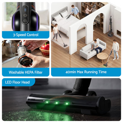 Devanti HEPA Vacuum with Auto-Empty Dust Station — 40-Min Runtime | AU