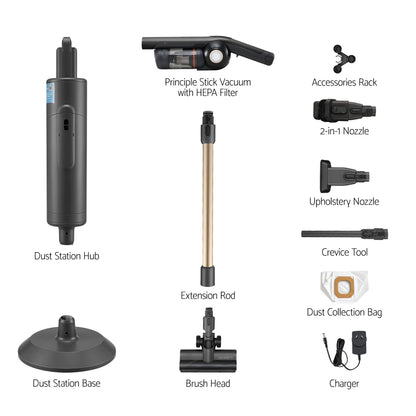 Devanti HEPA Vacuum with Auto-Empty Dust Station — 40-Min Runtime | AU