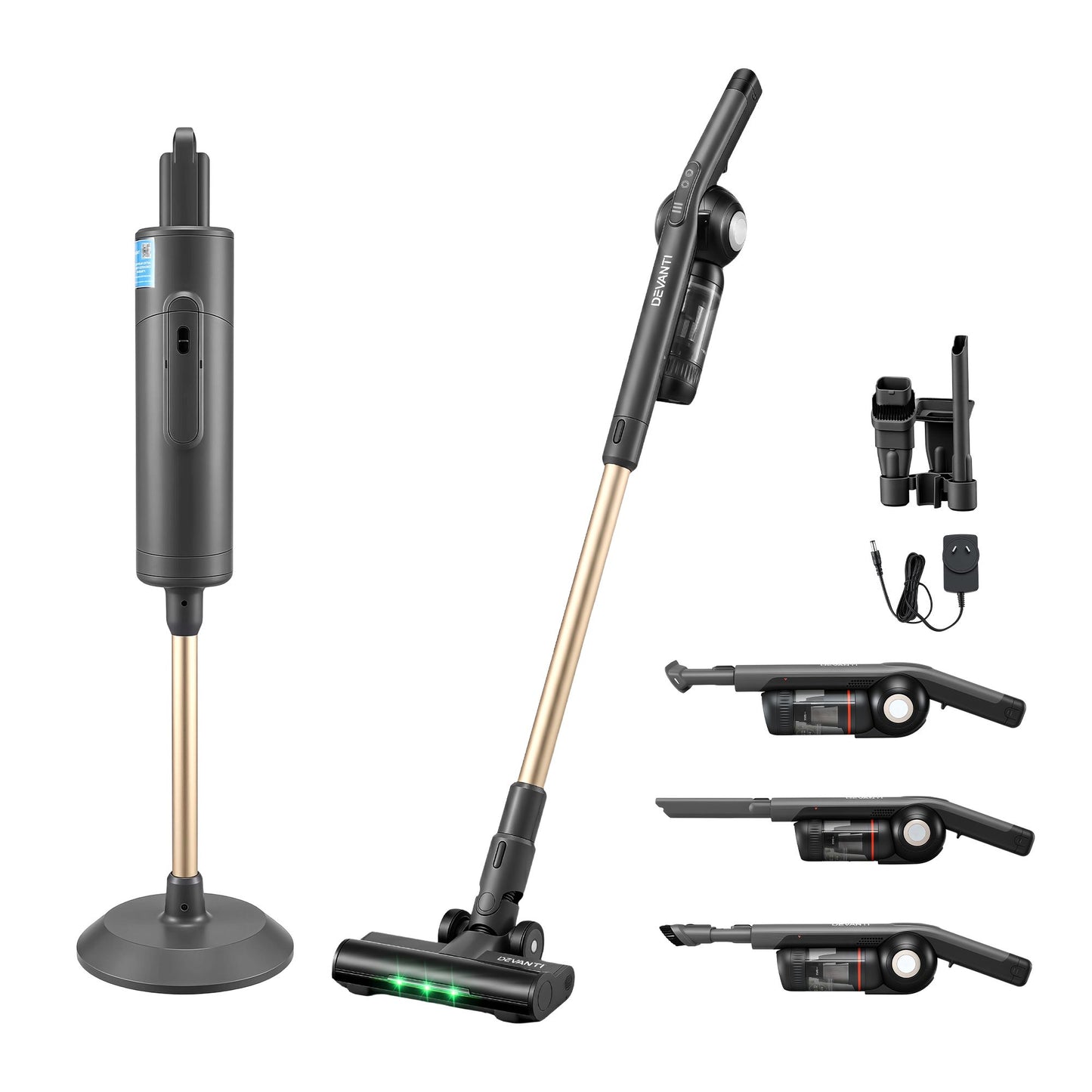 Devanti HEPA Vacuum with Auto-Empty Dust Station — 40-Min Runtime | AU