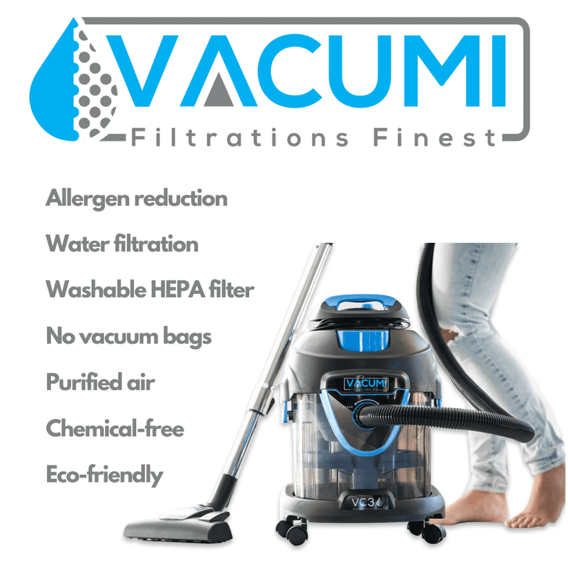 Water Filter Vacuum I VACUMI VC3 Dust Mite Allergy Solutions