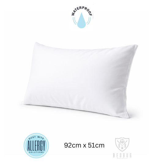 Waterproof Dust Mite Allergy King Pillow Protector | Zipper Closure