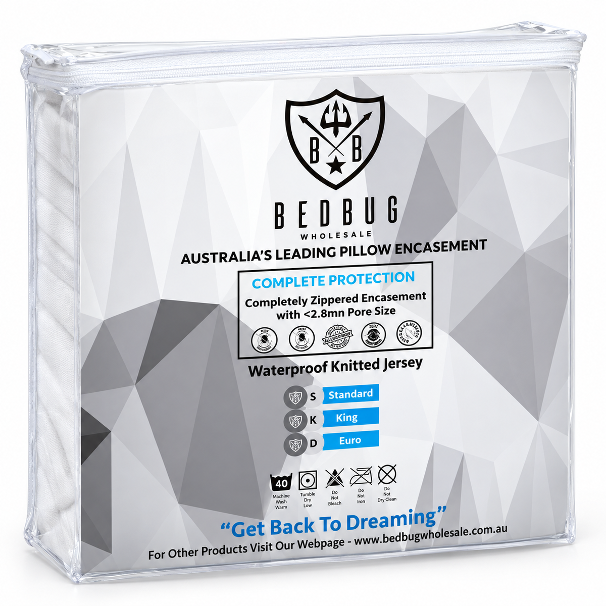 Waterproof Dust Mite Allergy Pillow Protector I Standard/Queen - Dust Mite Allergy Solutions 