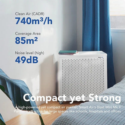 SmarAir Blast Mini Mk II Air Purifier CADR 585 m3/h Dust Mite Allergy Solutions