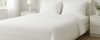 White bedding set oWaterproof duvet cover for King bed – allergy-friendly barrier material – Dust Mite Allergy Solutions Australia