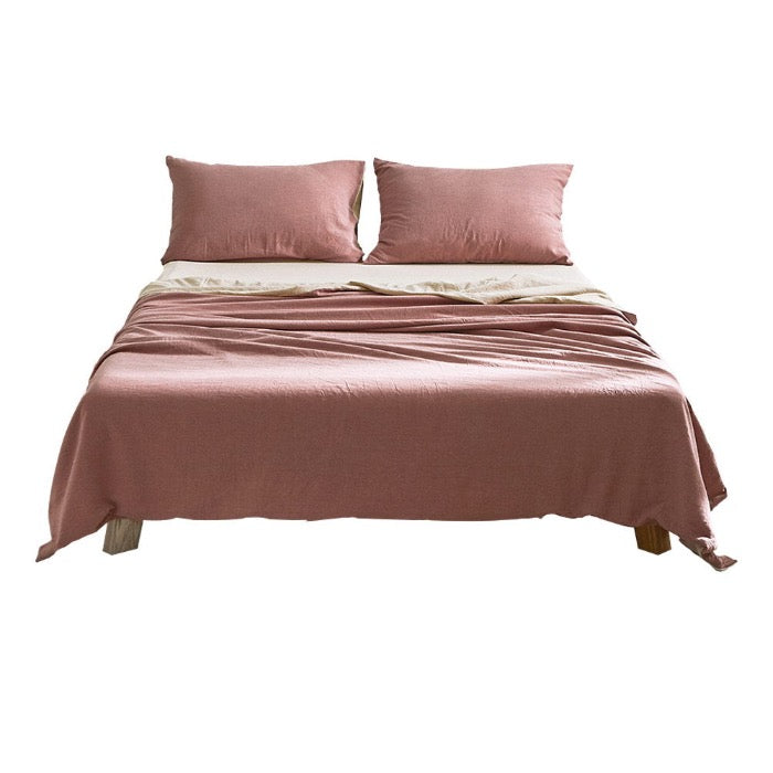 Hypoallergenic Cotton Sheets I Single I Red Beige I Dust MIte Allergy Solutions Australia