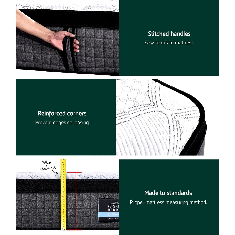 Giselle Latex Foam Mattress | Single | 99% Dust Mite Resistant  | Dust Mite Allergy Solutions - Hypoallergenic mattress, Dust mite resistant mattress, Anti-bacterial mattress, Allergy-free mattress