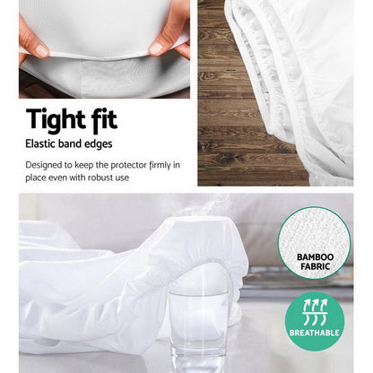 Bamboo Mattress Protector I Waterproof I King Single Size