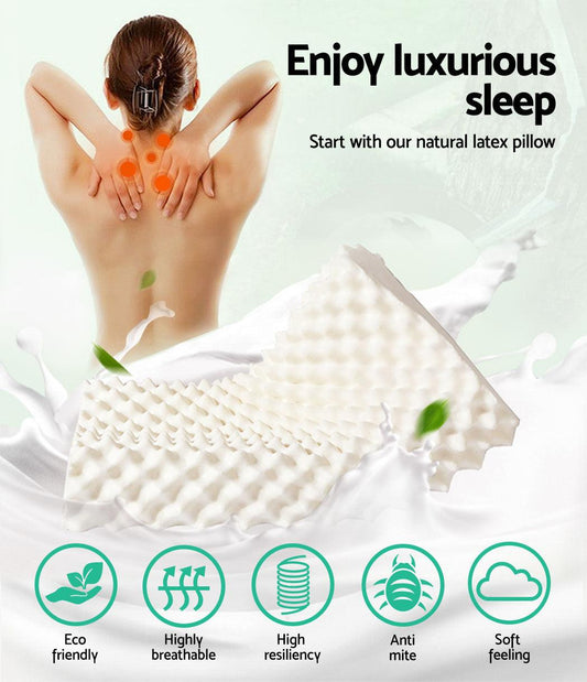 Natural Latex Pillow - Set of 2