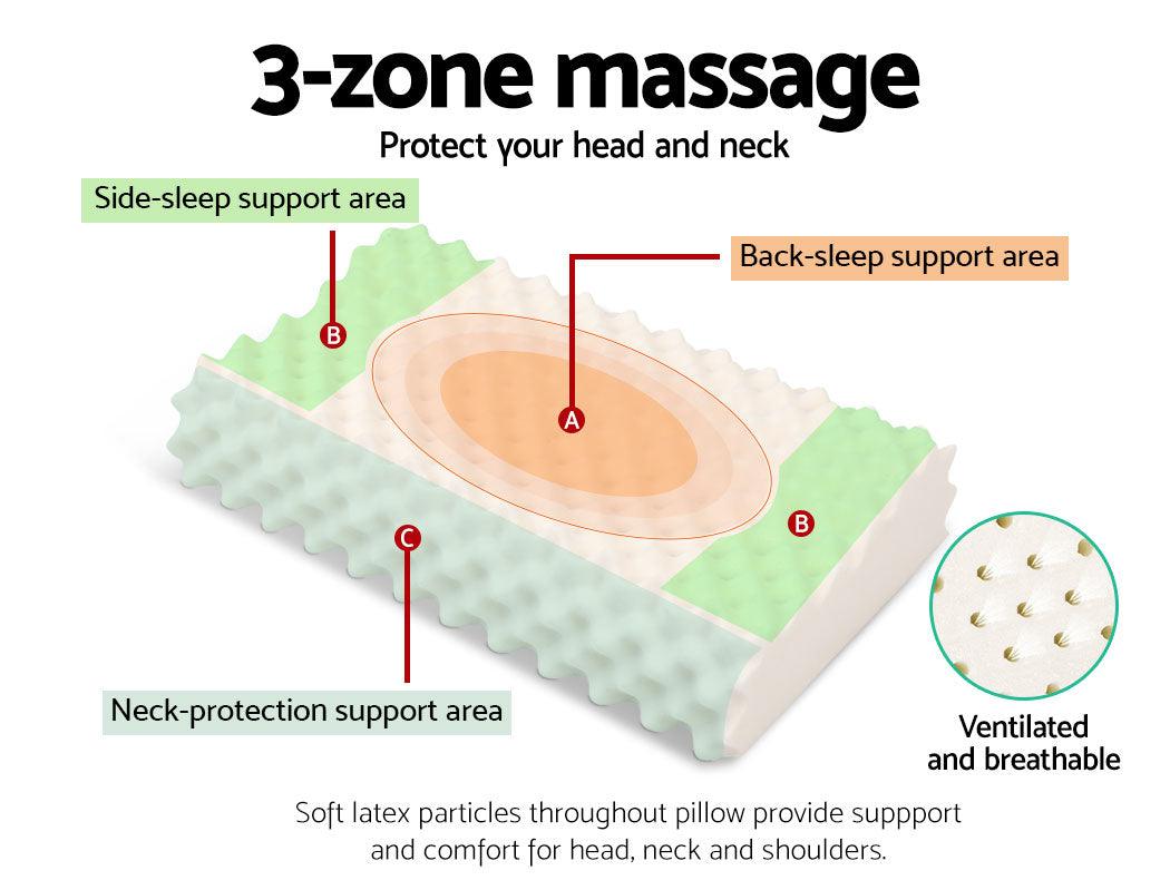 Natural Latex Pillow - Set of 2
