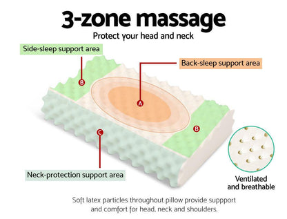 Natural Latex Pillow - Set of 2
