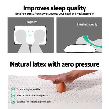 Natural Latex Pillow - Set of 2