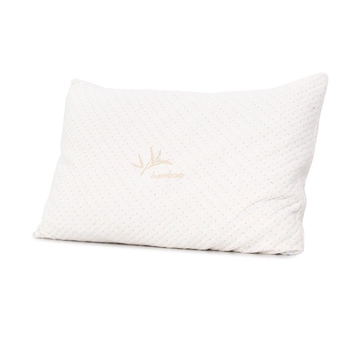 Bamboo Memory Foam Pillows  I Set of 2 I Dust Mite Allergy Solutions