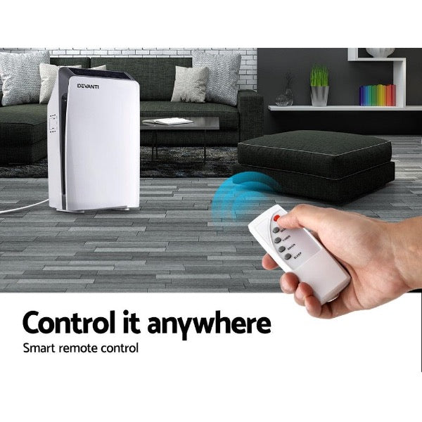 Devanti Air Purifier HEPA Filter CADR 180m³/h