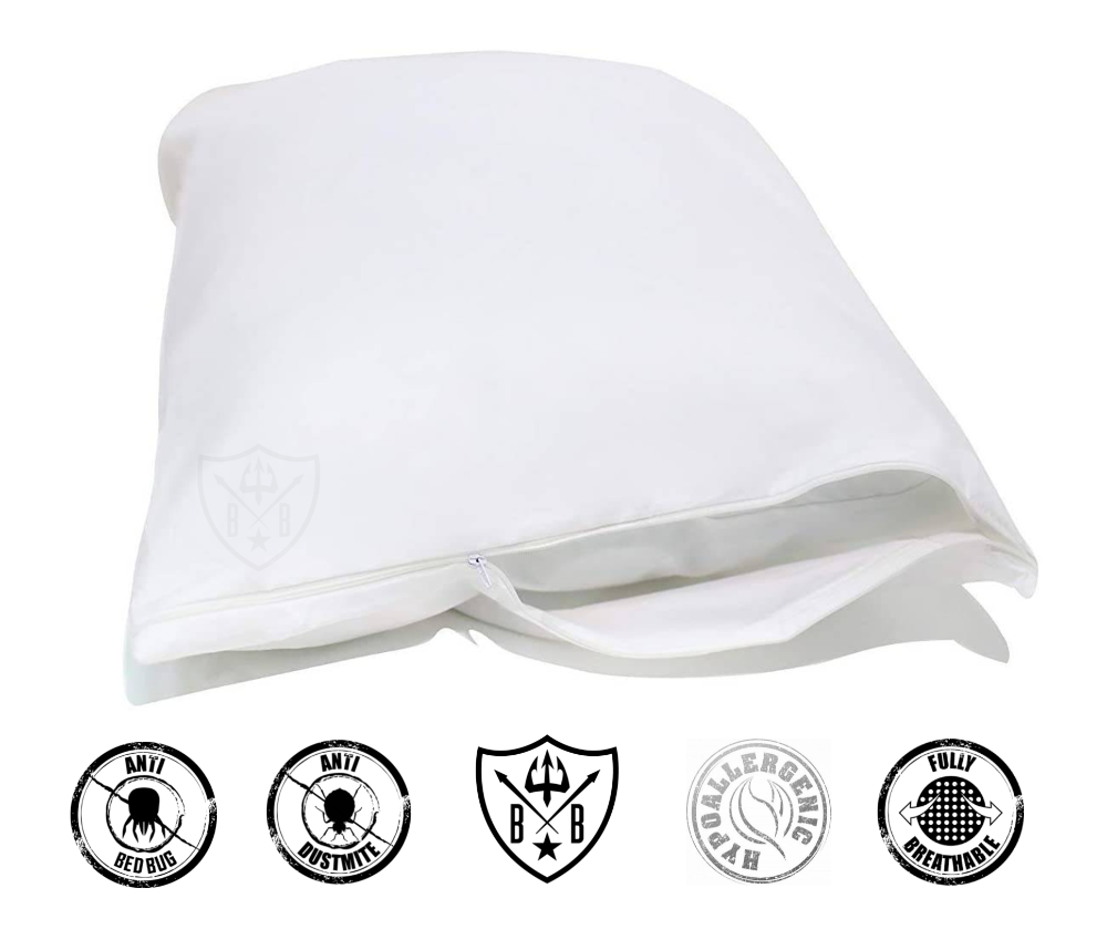 Waterproof Allergy, Dust Mite & Bed Bug Pillow Protector Standard/Queen / King / Euro Dust Mite Allergy Solutions
