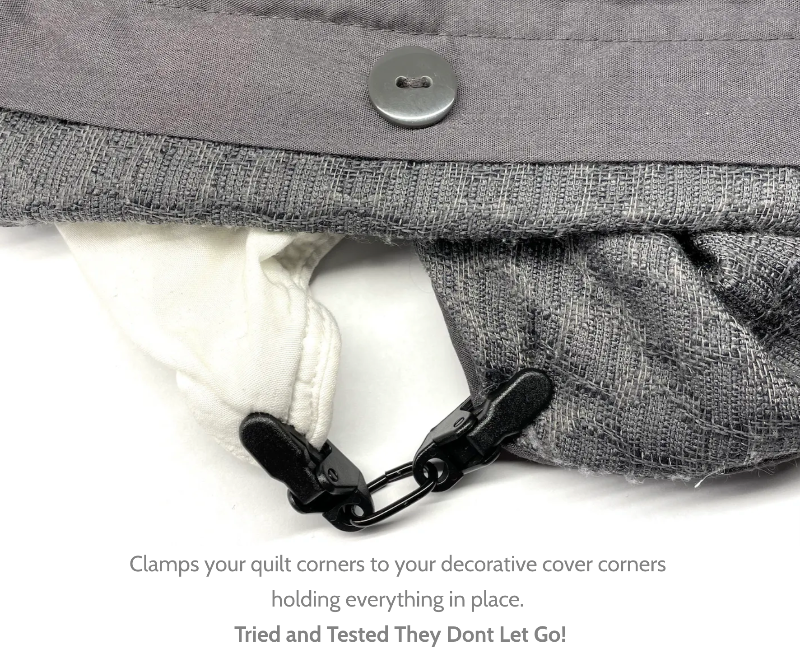 Quilt Grippers for Quilt Encasements I Set of 4 Dust Mite Allergy