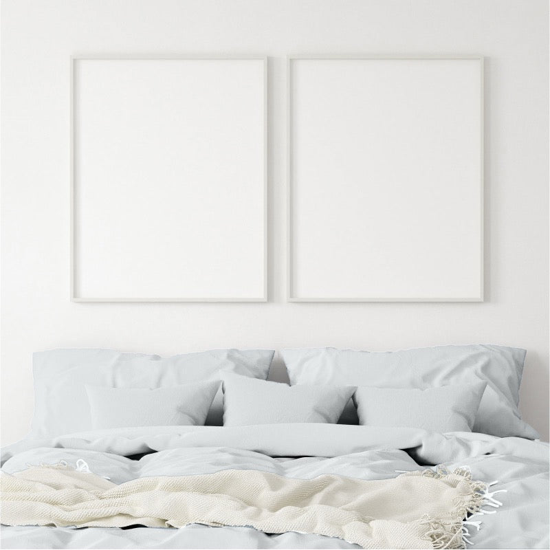 Bamboo Cotton Quilt Cover Pillowcases Set I 1000 TC I King I Cool Grey