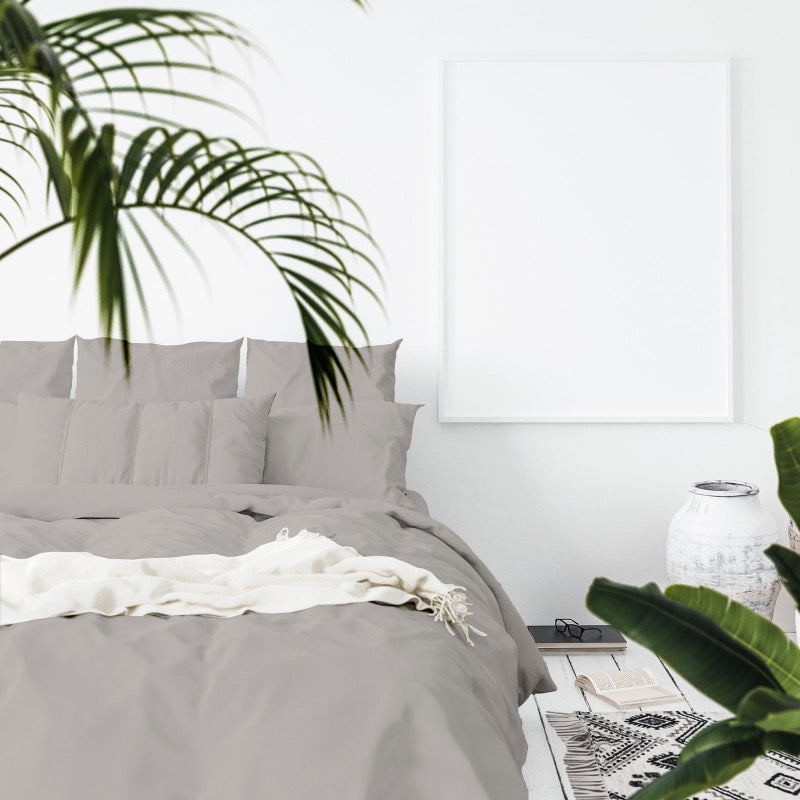 Bamboo Cotton Quilt Cover Set I 1000 TC I King I Dove