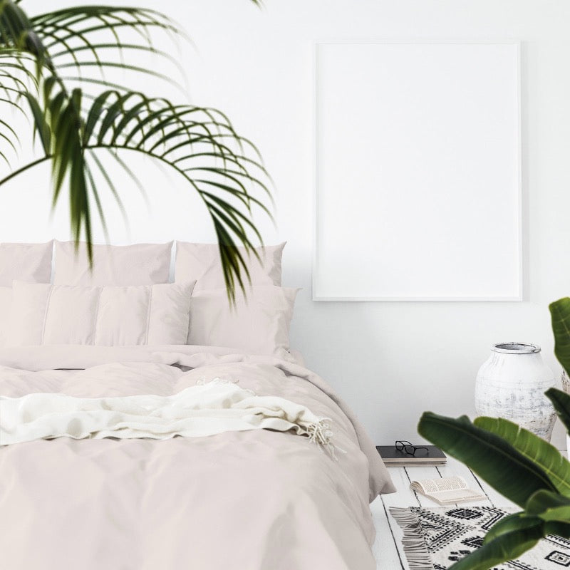 Bamboo Cotton Quilt Cover Set I 1000 TC I King I Blush