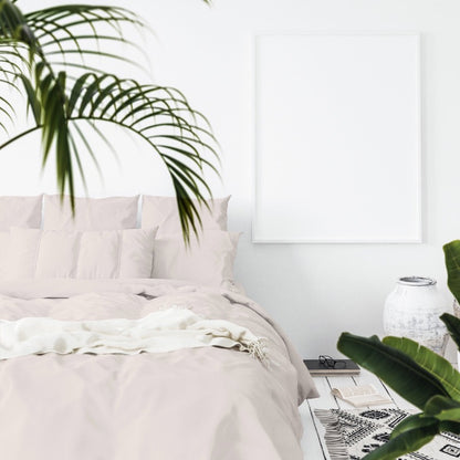 Bamboo Cotton Quilt Cover Set I 1000 TC I King I Blush