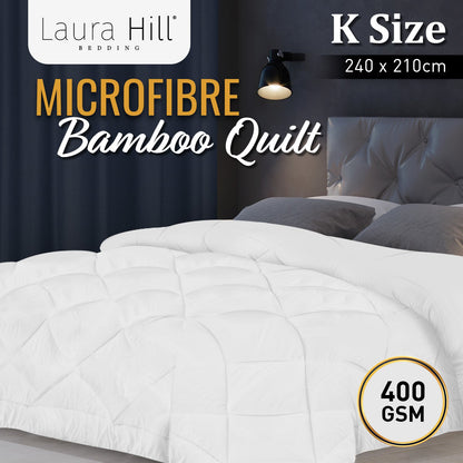 Bamboo Microfibre Quilt 400GSM I King