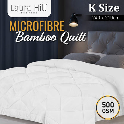 Bamboo Microfibre Quilt 500GSM I King
