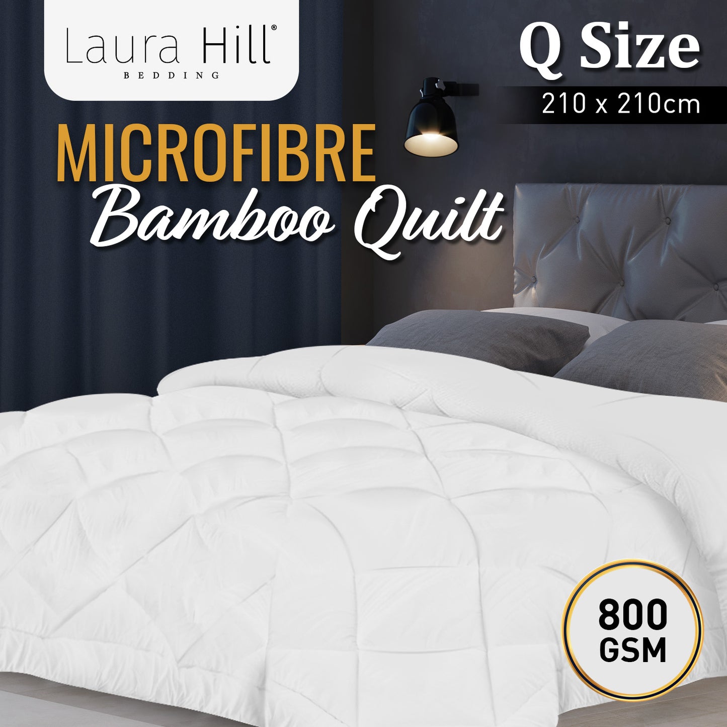 Bamboo Microfibre Quilt 800GSM I Queen