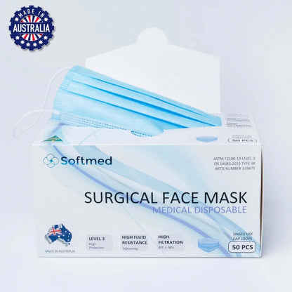 Level 3 Surgical Face Mask 3-ply I Blue