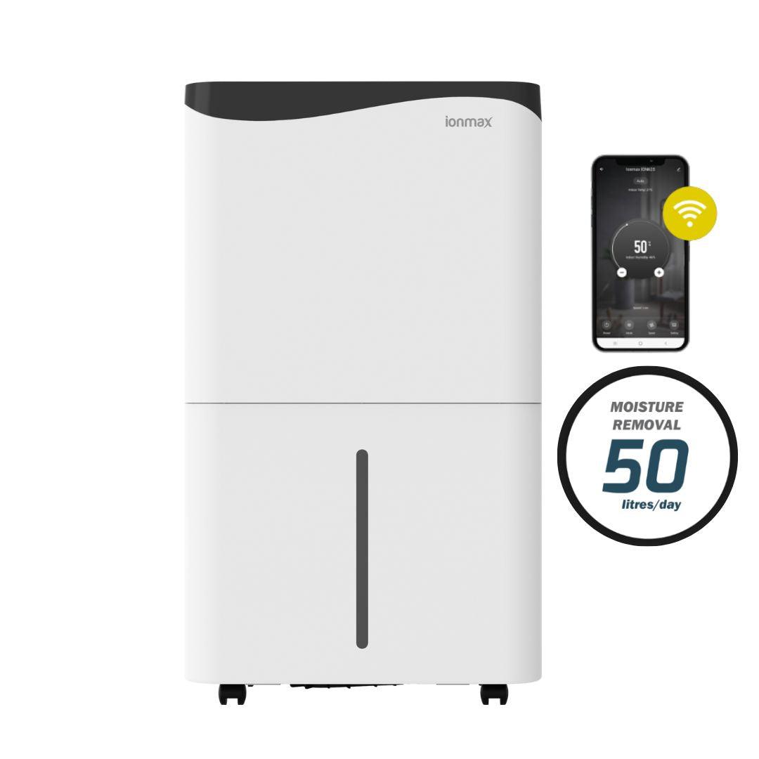 Ionmax Rhine 50L/day Compressor Dehumidifier I Mobile App - Dust Mite Allergy Solutions