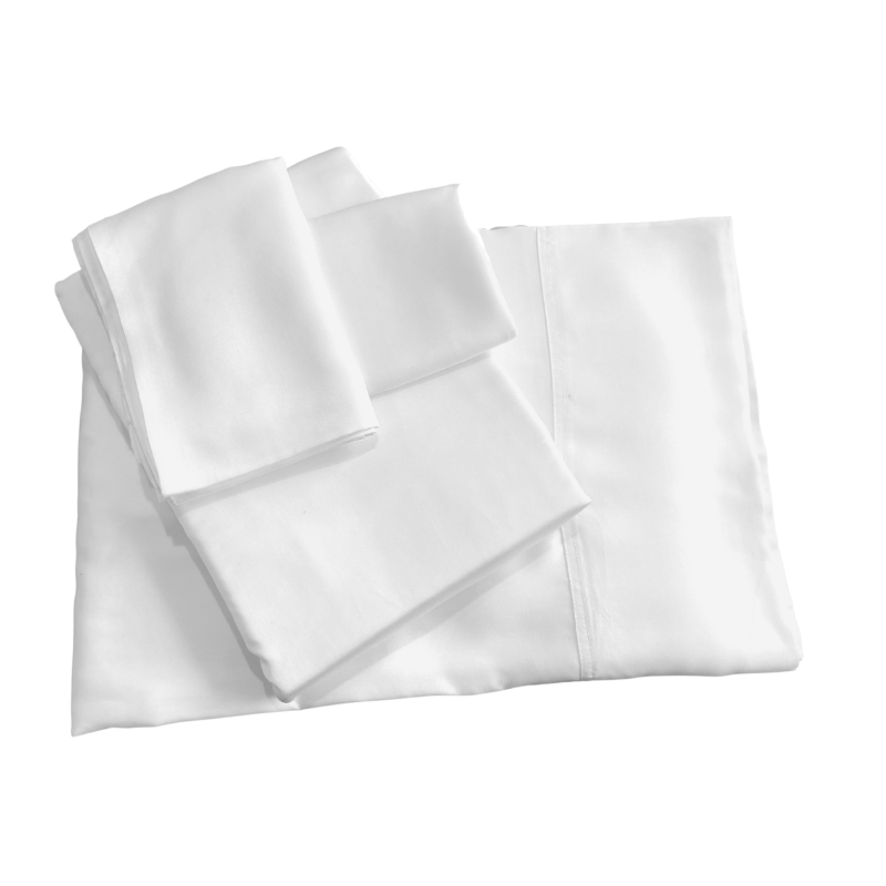 100% Lyocell Bedsheet Set I White I Queen
